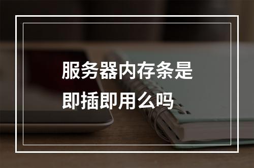 服务器内存条是即插即用么吗