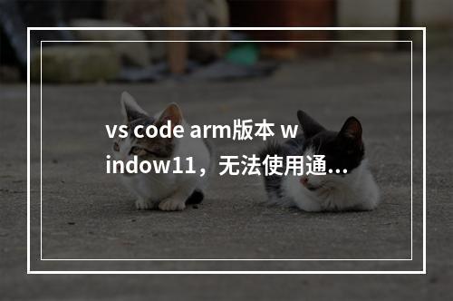 vs code arm版本 window11,无法使用通义灵码,提示:通义灵码启动中,请稍后重试