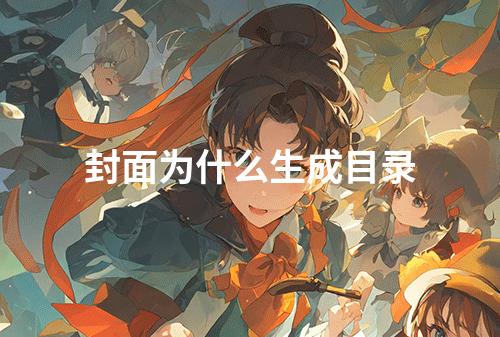 封面为什么生成目录