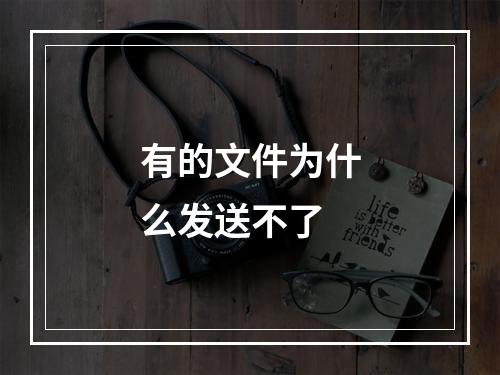 有的文件为什么发送不了