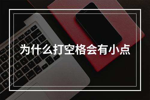 为什么打空格会有小点