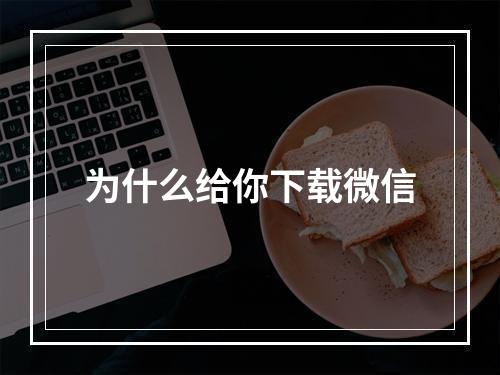为什么给你下载微信