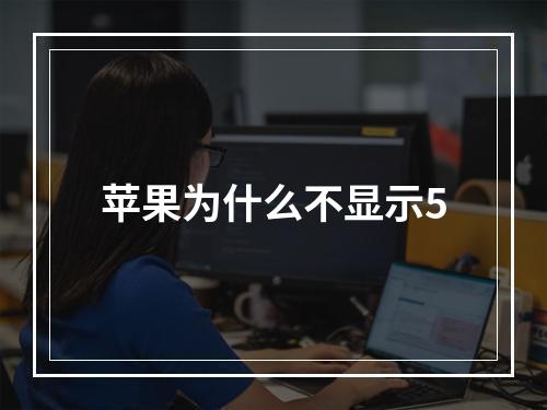 苹果为什么不显示5