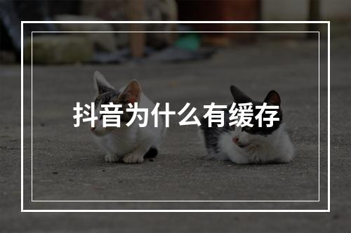 抖音为什么有缓存