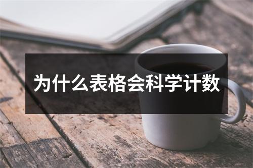 为什么表格会科学计数