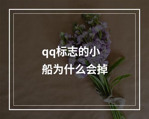 qq标志的小船为什么会掉