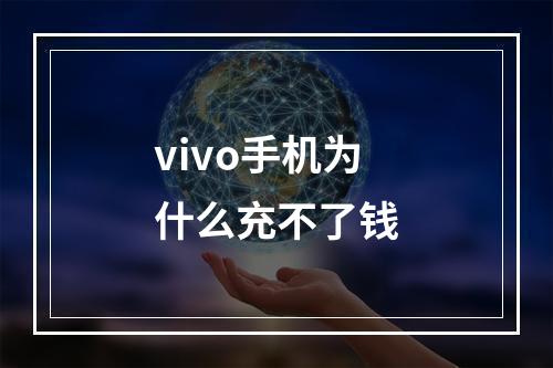 vivo手机为什么充不了钱