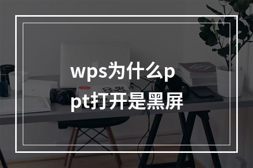wps为什么ppt打开是黑屏