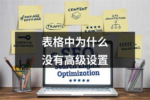表格中为什么没有高级设置