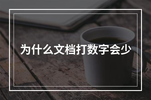 为什么文档打数字会少