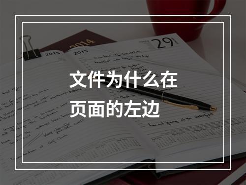 文件为什么在页面的左边