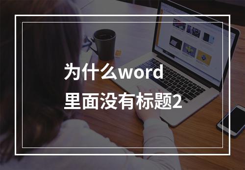 为什么word里面没有标题2