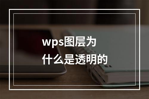 wps图层为什么是透明的