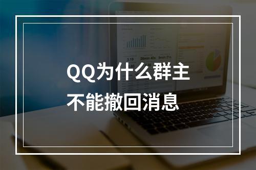 QQ为什么群主不能撤回消息