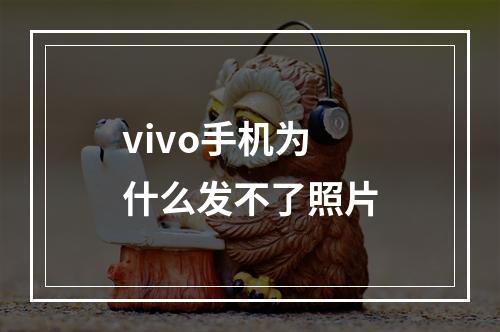 vivo手机为什么发不了照片