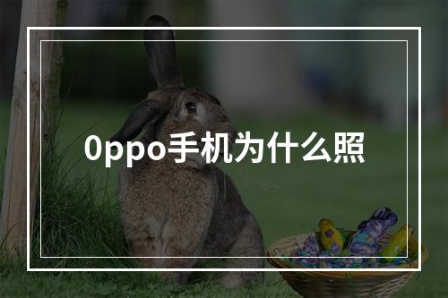 0ppo手机为什么照