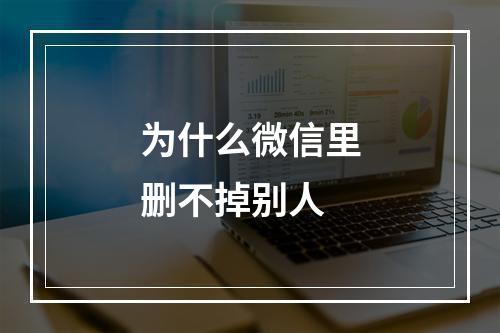 为什么微信里删不掉别人