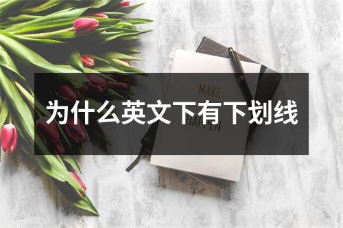 为什么英文下有下划线