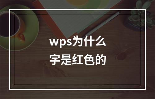 wps为什么字是红色的