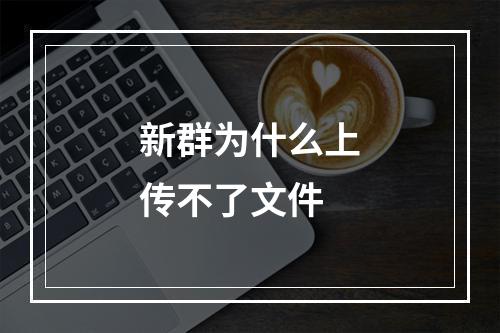 新群为什么上传不了文件