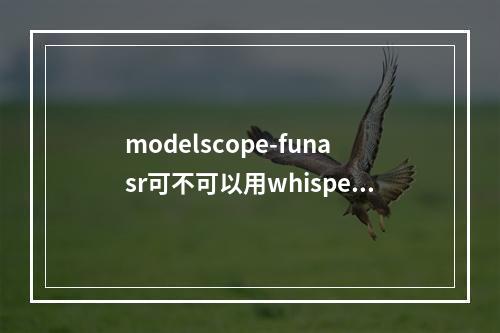 modelscope-funasr可不可以用whisper模型?