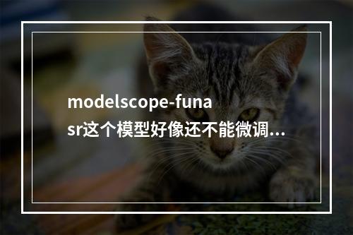modelscope-funasr这个模型好像还不能微调?