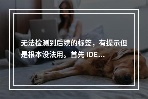 无法检测到后续的标签,有提示但是根本没法用。首先 IDE会自动补充 结束标签,但是AI工具识别不到。