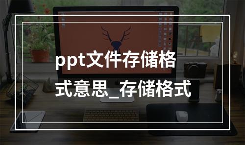 ppt文件存储格式意思_存储格式