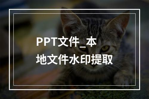 PPT文件_本地文件水印提取