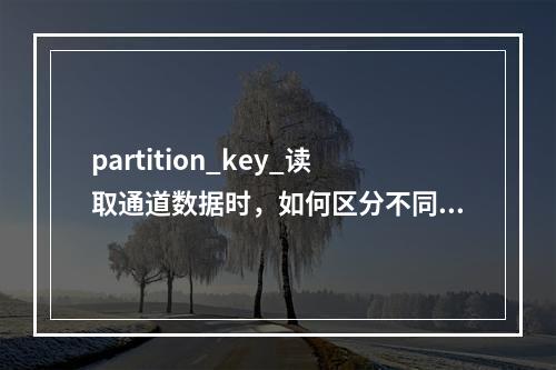 partition_key_读取通道数据时,如何区分不同类型数据?