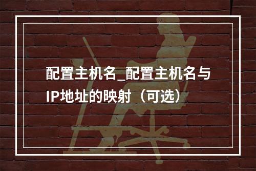 配置主机名_配置主机名与IP地址的映射(可选)