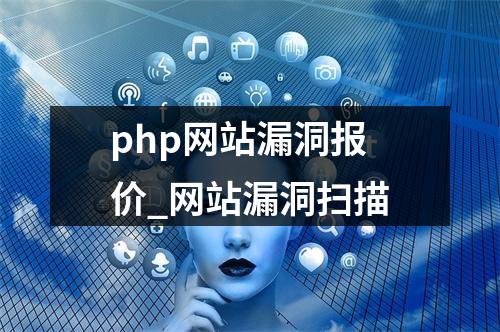 php网站漏洞报价_网站漏洞扫描