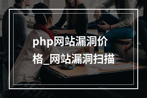 php网站漏洞价格_网站漏洞扫描