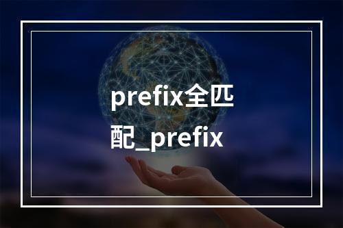 prefix全匹配_prefix
