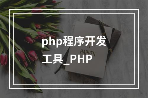 php程序开发工具_PHP