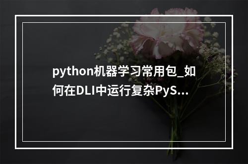 python机器学习常用包_如何在DLI中运行复杂PySpark程序