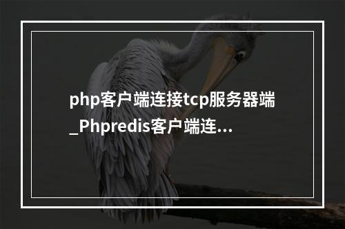 php客户端连接tcp服务器端_Phpredis客户端连接Redis(PHP