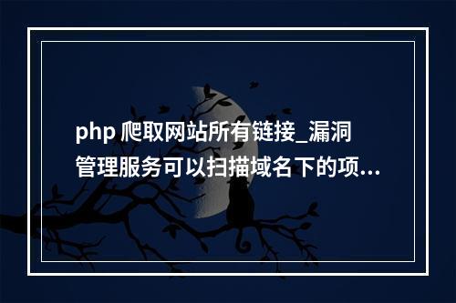 php 爬取网站所有链接_漏洞管理服务可以扫描域名下的项目吗