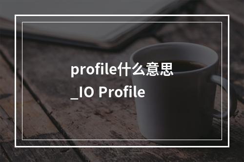 profile什么意思_IO Profile