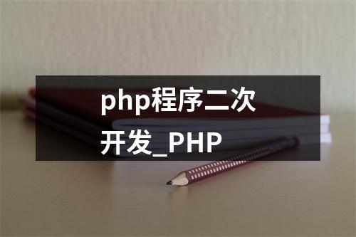 php程序二次开发_PHP
