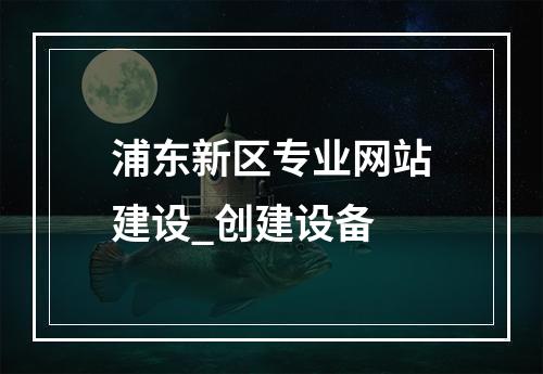 浦东新区专业网站建设_创建设备