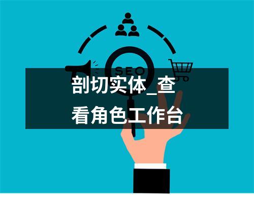剖切实体_查看角色工作台