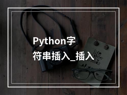 Python字符串插入_插入