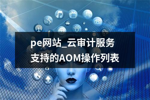 pe网站_云审计服务支持的AOM操作列表