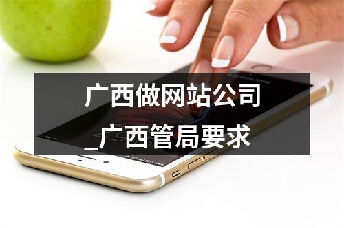 广西做网站公司_广西管局要求