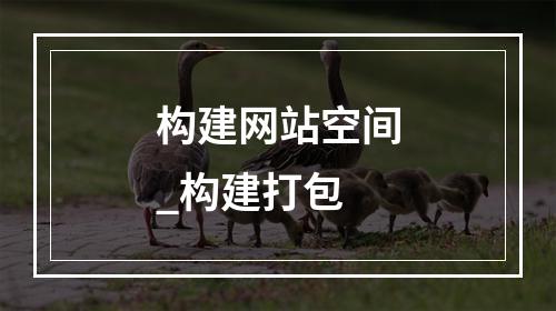 构建网站空间_构建打包