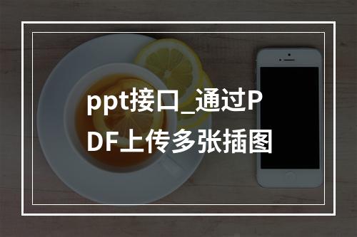 ppt接口_通过PDF上传多张插图