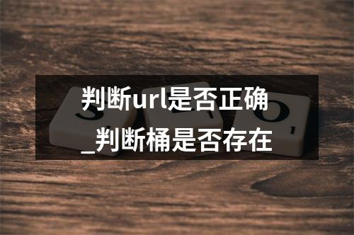判断url是否正确_判断桶是否存在