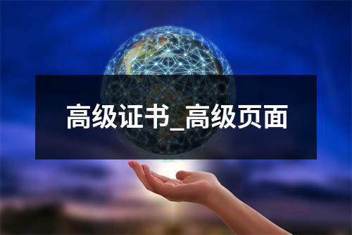 高级证书_高级页面