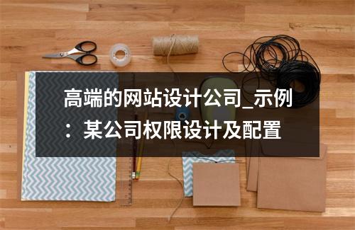 高端的网站设计公司_示例:某公司权限设计及配置